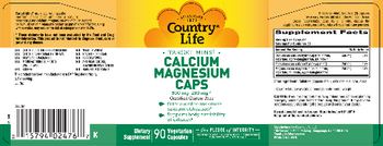 Country Life Target-Mins Calcium Magnesium Caps - supplement
