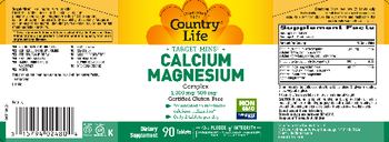 Country Life Target-Mins Calcium Magnesium Complex - supplement