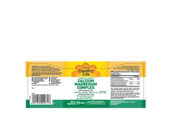 Country Life Target-Mins Calcium Magnesium Complex With Vitamin D3 - supplement