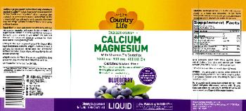 Country Life Target-Mins Calcium Magnesium With Vitamin D3 Complex Blueberry Flavor - supplement