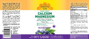 Country Life Target-Mins Calcium Magnesium With Vitamin D3 Complex Wild Blueberry Flavor - supplement