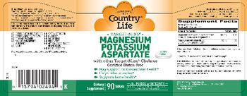 Country Life Target-Mins Magnesium Potassium Aspartate - supplement