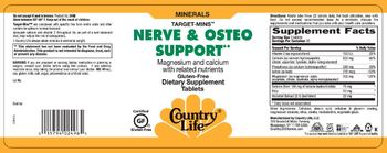 Country Life Target-Mins Nerve & Osteo Support - supplement