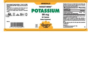 Country Life Target-Mins Potassium 99 mg - minerals