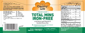 Country Life Target-Mins Total Mins Iron-Free With Boron And Vitamin D - supplement