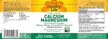 Country Life Targets-Mins Calcium Magnesium with Vitamin D Complex - supplement
