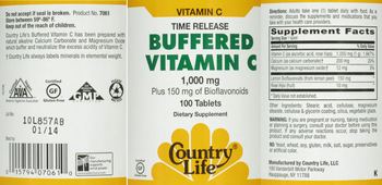 Country Life Time Release Buffered Vitamin C 1,000 mg - supplement