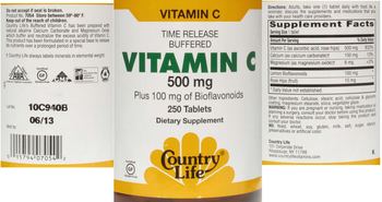 Country Life Time Release Buffered Vitamin C 500 mg - supplement