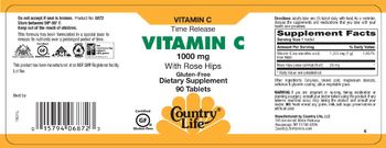 Country Life Time Release Vitamin C 1000 mg With Rose Hips - supplement