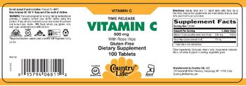 Country Life Time Release Vitamin C 500 mg With Rose Hips - supplement
