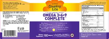Country Life Ultra Concentrated Omega 3-6-9 Complete Natural Lemon Flavored! - supplement