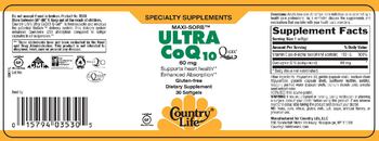 Country Life Ultra CoQ10 60 mg - supplement