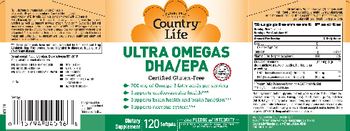 Country Life Ultra Omegas DHA/EPA - supplement