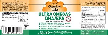 Country Life Ultra Omegas DHA/EPA - supplement