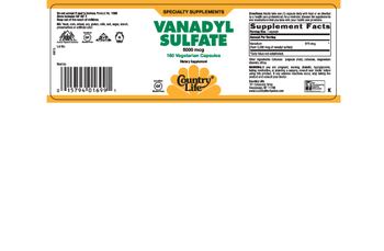 Country Life Vanadyl Sulfate 5000 mcg - supplement