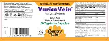 Country Life Varico Vein For Men & Women - supplement