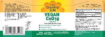 Country Life Vegan CoQ10 200 mg - supplement