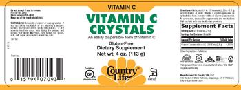 Country Life Vitamin C Crystals - supplement