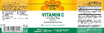 Country Life Vitamin C with Rose Hips 500 mg - supplement