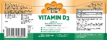 Country Life Vitamin D3 1000 IU - supplement