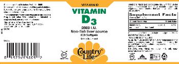 Country Life Vitamin D3 2500 IU - supplement