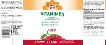 Country Life Vitamin D3 5000 IU Cherry Flavor - supplement