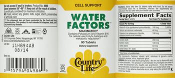 Country Life Water Factors - supplement