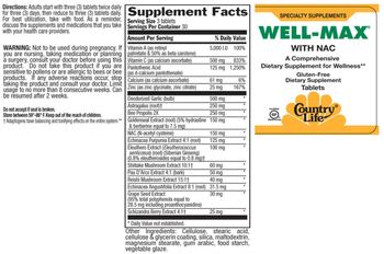 Country Life Well-Max With NAC - supplement