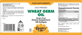 Country Life Wheat Germ Oil - supplement