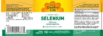 Country Life Yeast-Free Selenium 100 mcg - supplement