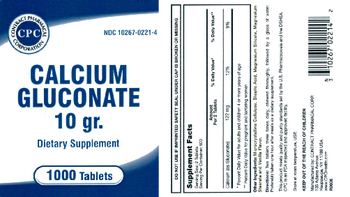 CPC Contract Pharmacal Corporation Calcium Gluconate - supplement