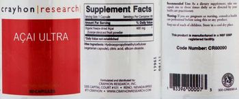 Crayhon Research Acai Ultra - supplement