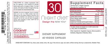 Creative Bioscience 30 Night Diet - supplement