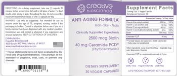 Creative Bioscience Anti-Aging Formula - supplement