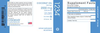 Creative Bioscience Coconut Oil 2000 mg 1234 - supplement