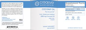 Creative Bioscience Coconut Oil - supplement