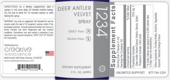 Creative Bioscience Deer Antler Velvet Spray - supplement