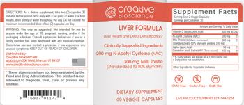 Creative Bioscience Liver Formula - supplement