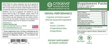 Creative Bioscience Mental Performance - supplement