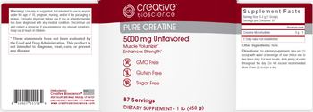 Creative Bioscience Pure Creatine 5000 mg Unflavored - supplement