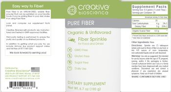 Creative Bioscience Pure Fiber Unflavored - supplement