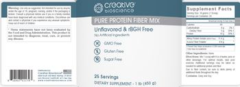Creative Bioscience Pure Protein Fiber Mix Unflavored - supplement