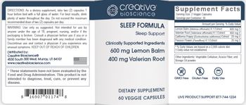 Creative Bioscience Sleep Formula - supplement