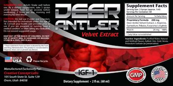 Creative Concept Labs Deer Antler Velvet Extract - supplement