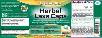 Crystal Star Herbal Laxa Caps - supplement