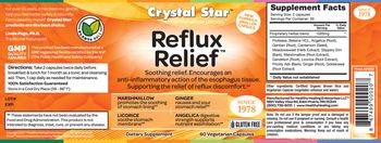 Crystal Star Reflux Relief - supplement