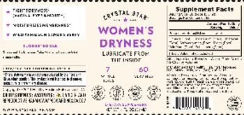 Crystal Star Women's Dryness - supplement