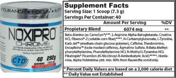 CTD Noxipro Chrome Fruit Punch - supplement
