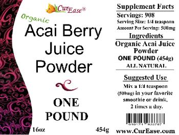CurEase Organic Acai Berry Juice Powder - 