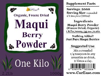 CurEase Organic, Freeze Dried Maqui Berry Powder One Kilo - 